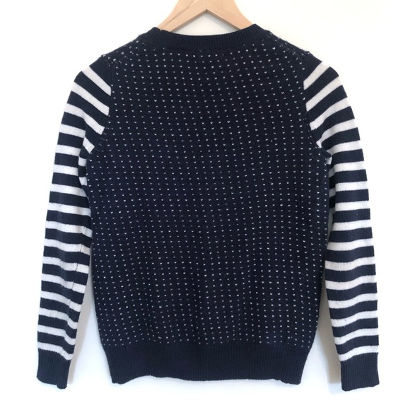 Madewell Navy and White Patterned Sweater - Picture 3 of 4